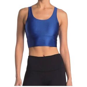 Gottex Shine Sapphire Blue Bralette XS NWT Metallic Crop Top